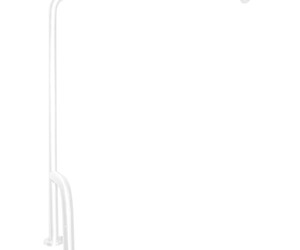 Barra de apoyo suelo-pared inox blanco