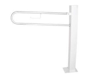 Barra de apoyo abatible suelo inox blanco