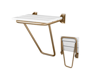 Asiento abatible mural inox bronce envejecido