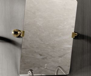 Espejo reclinable inox oro cepillado