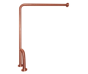 Barra de apoyo suelo-pared inox cobre envejecido