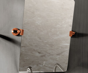 Espejo reclinable inox cobre envejecido