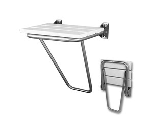 Asiento abatible mural inox mate