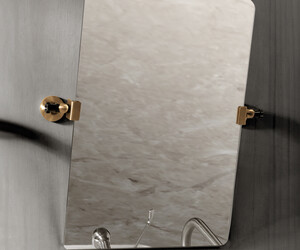 Espejo reclinable inox bronce envejecido